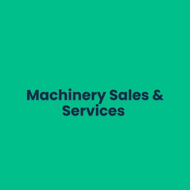 Machinery Sales &#038; Services
