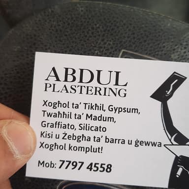Abdul plastering